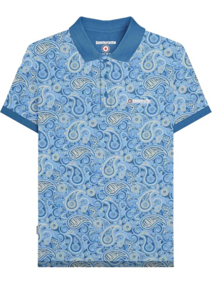 Lambretta Dark Brown SS25 Paisley Polo Shirt | Men | George at ASDA