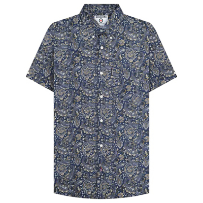 Lambretta  SS25  men's Long sleeved Shirt in Blue
