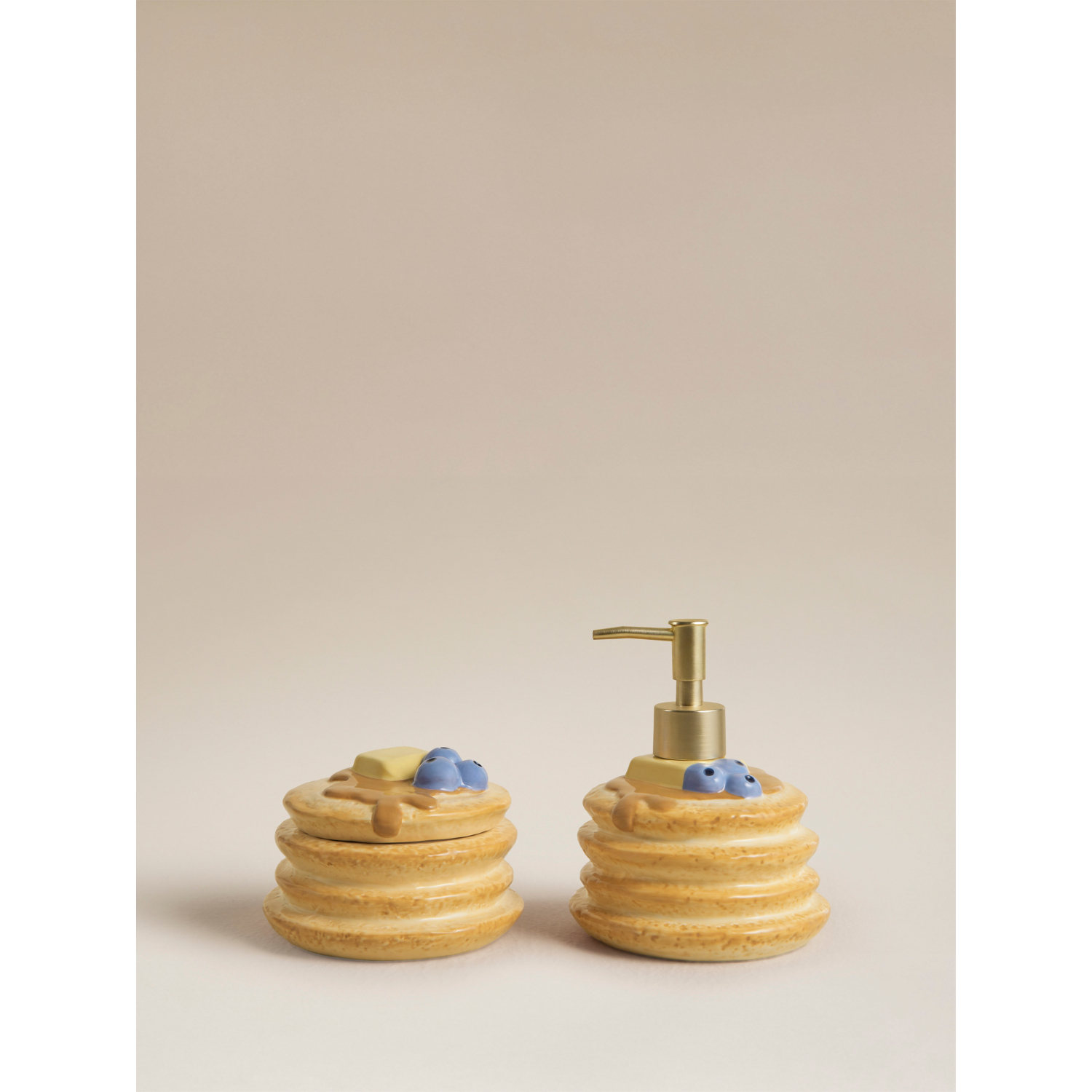 George Multi Blueberry Pancake Stack Soap Dispenser & Lidded Pot Set