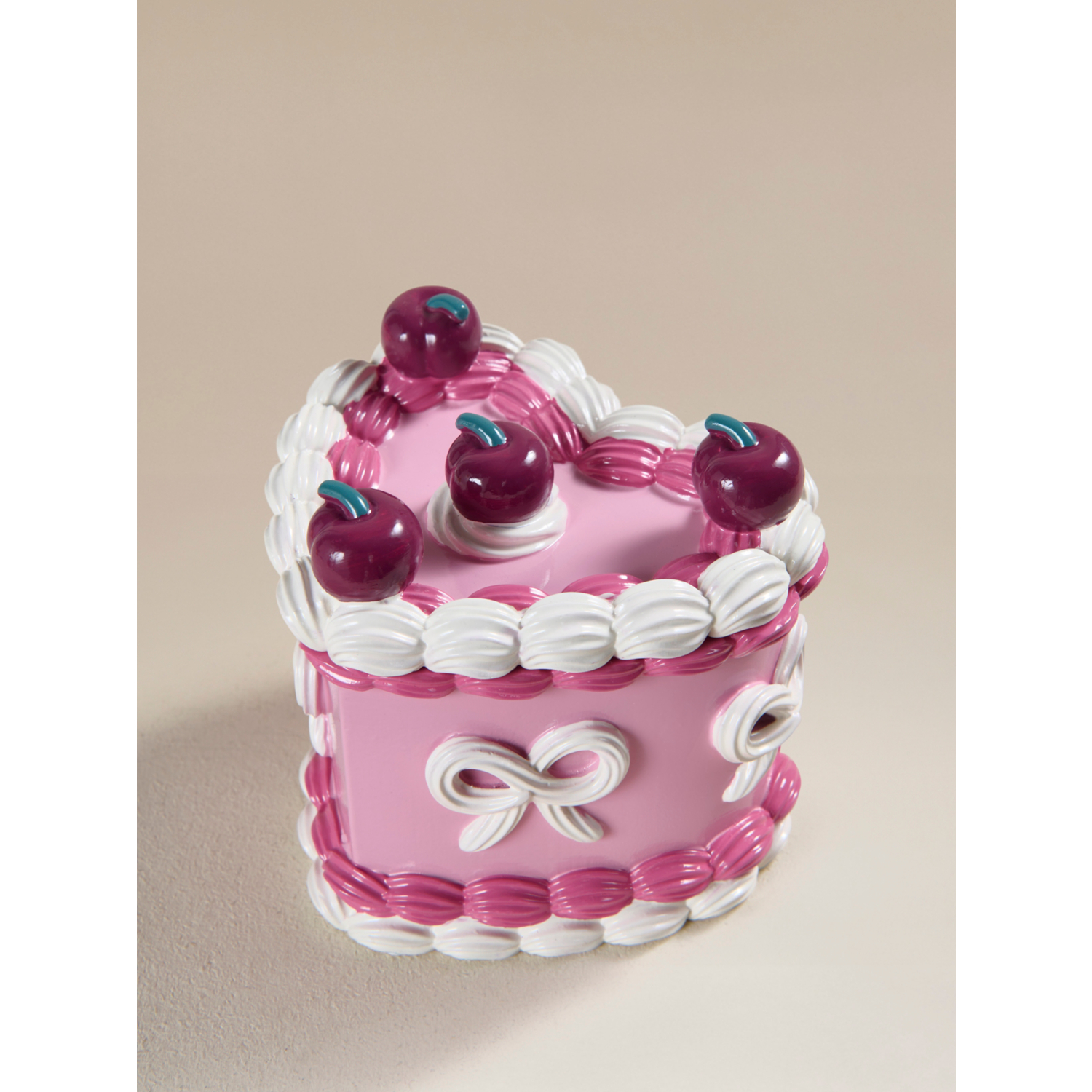 George Pink Heart Cake Lidded Pot