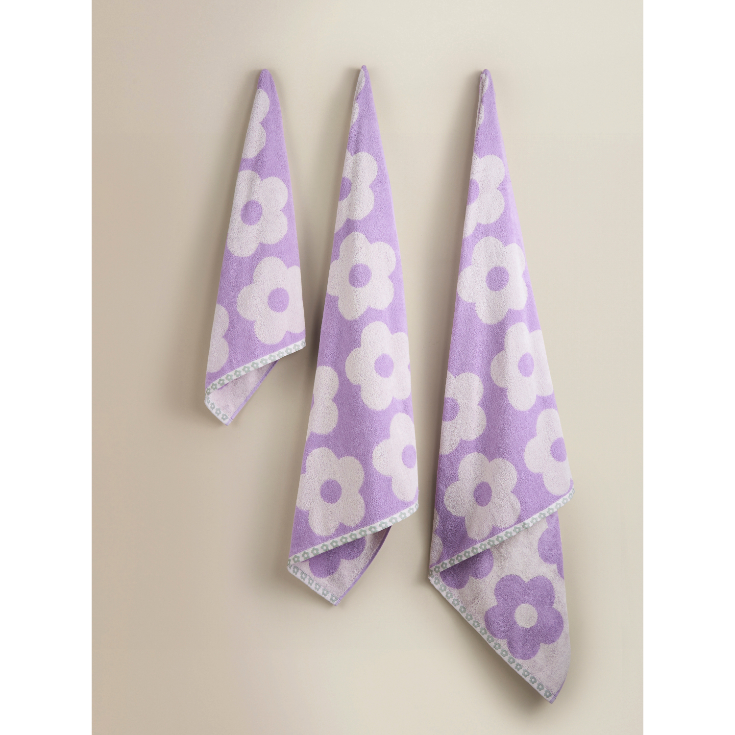 George Lilac Flower Cotton Towel Range