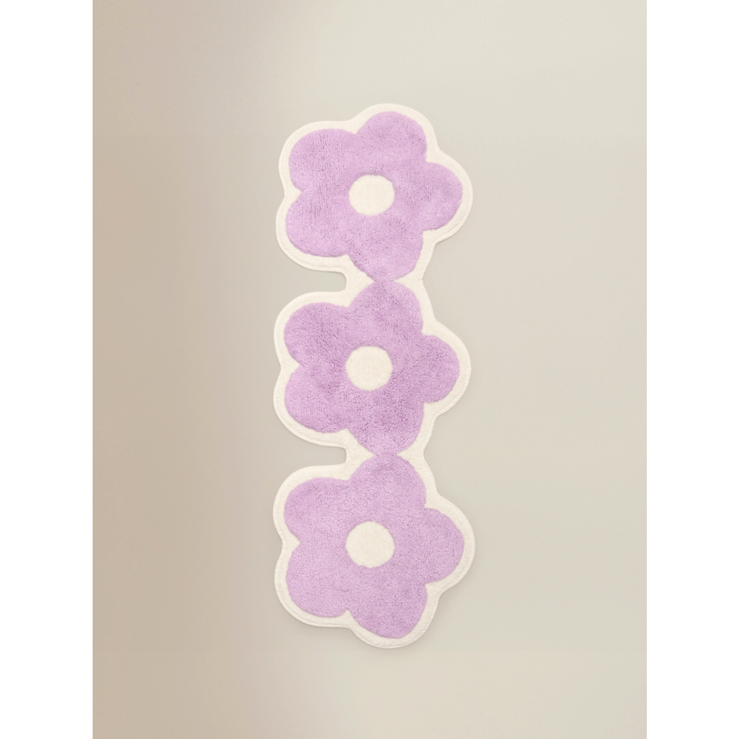 George Lilac Flower Cotton Runner Bath Mat
