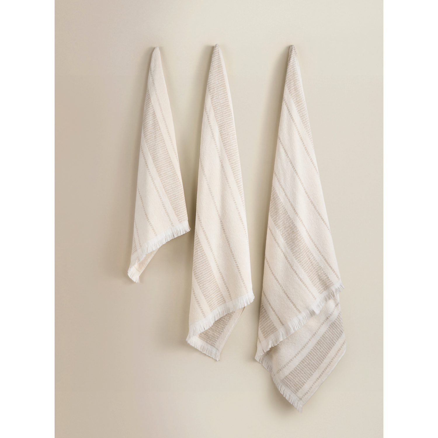 George Neutral Stripe Cotton Towel Range