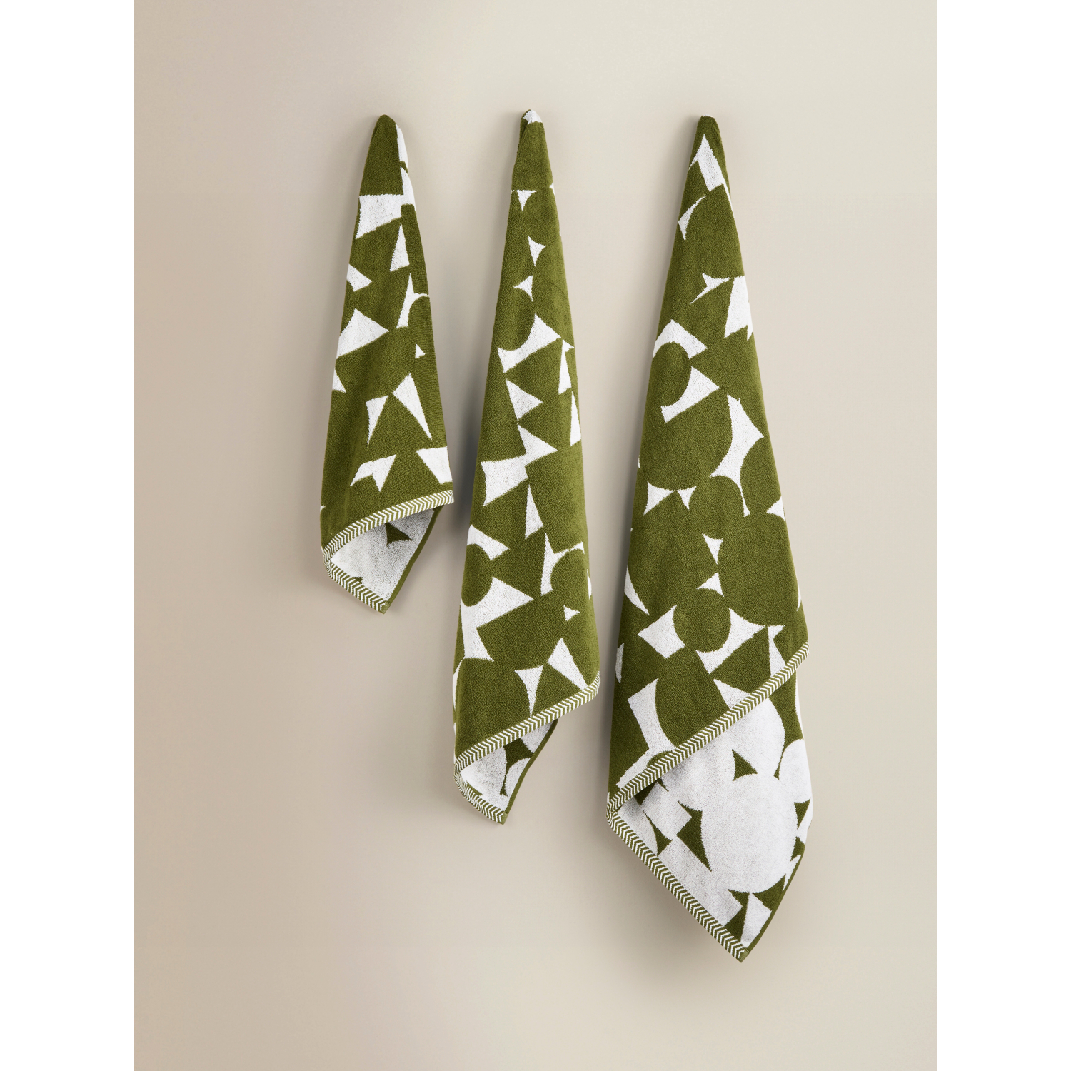 George Green Abstract Shapes Cotton Towel Range