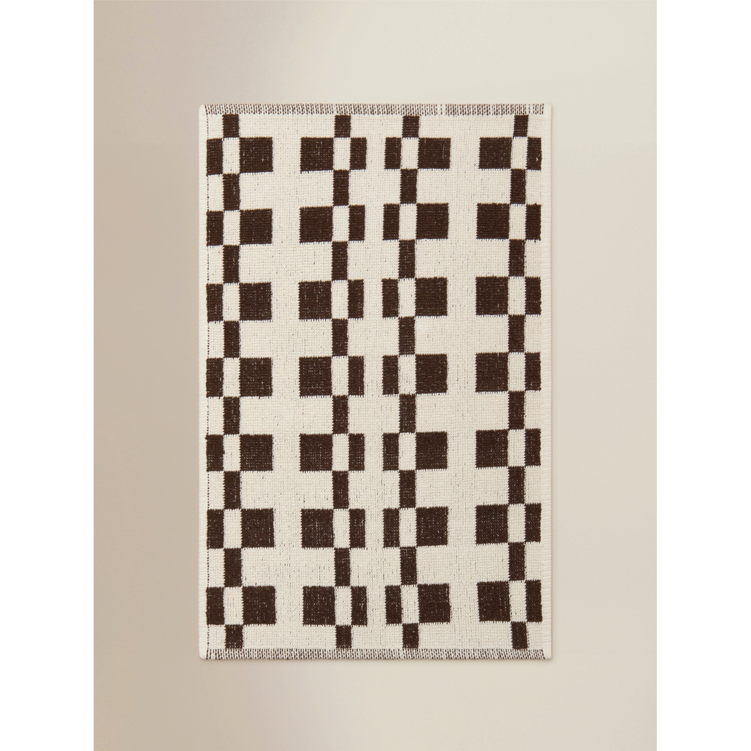 George Brown Checkerboard Cotton Bath Mat