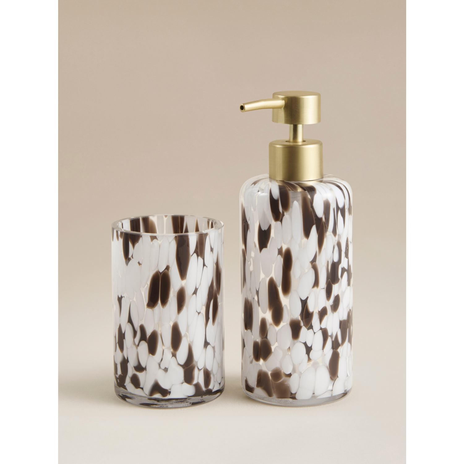 George Brown Confetti Glass Soap Dispenser & Tumbler - Set Of 2