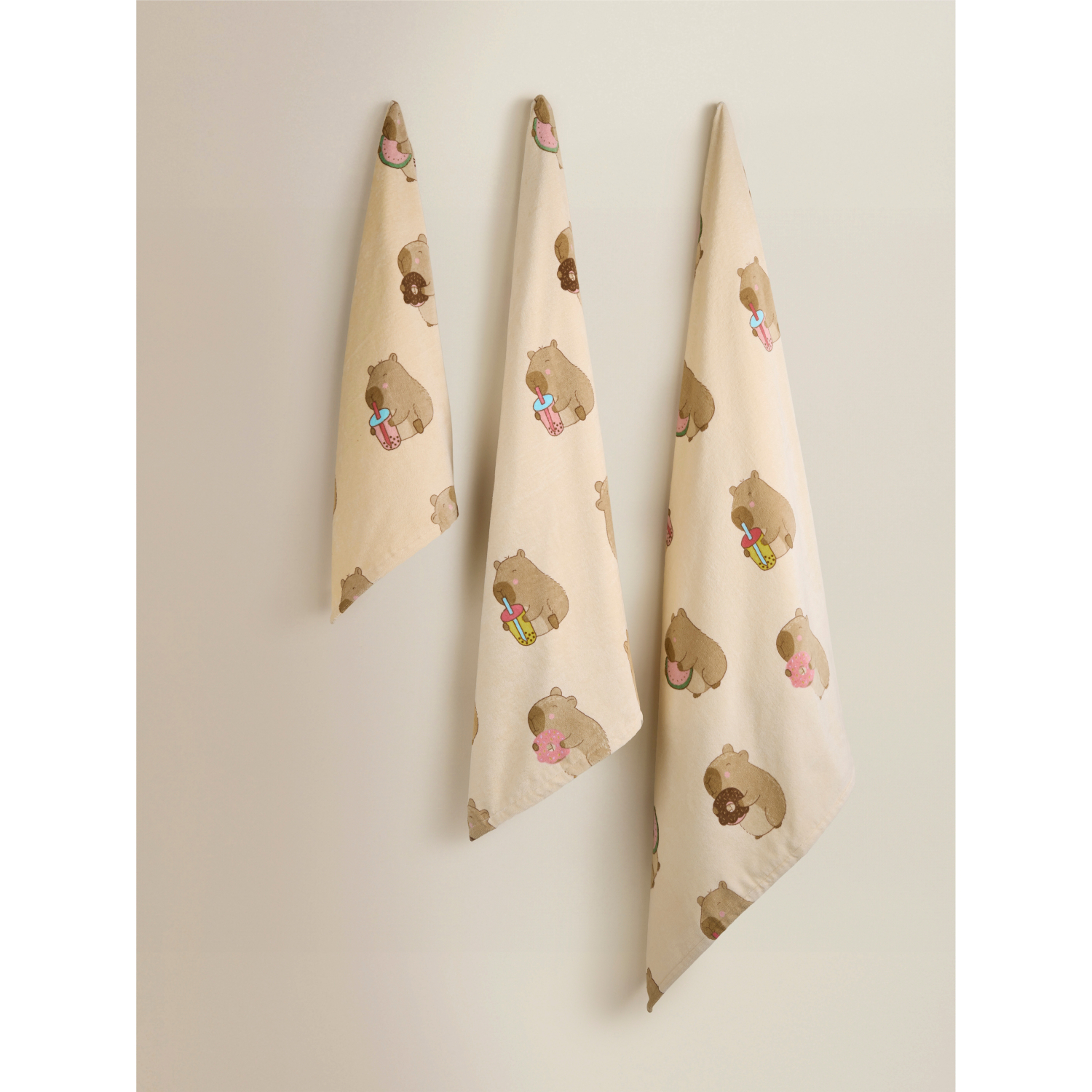 George Multi Capybara Printed Cotton Towel Range
