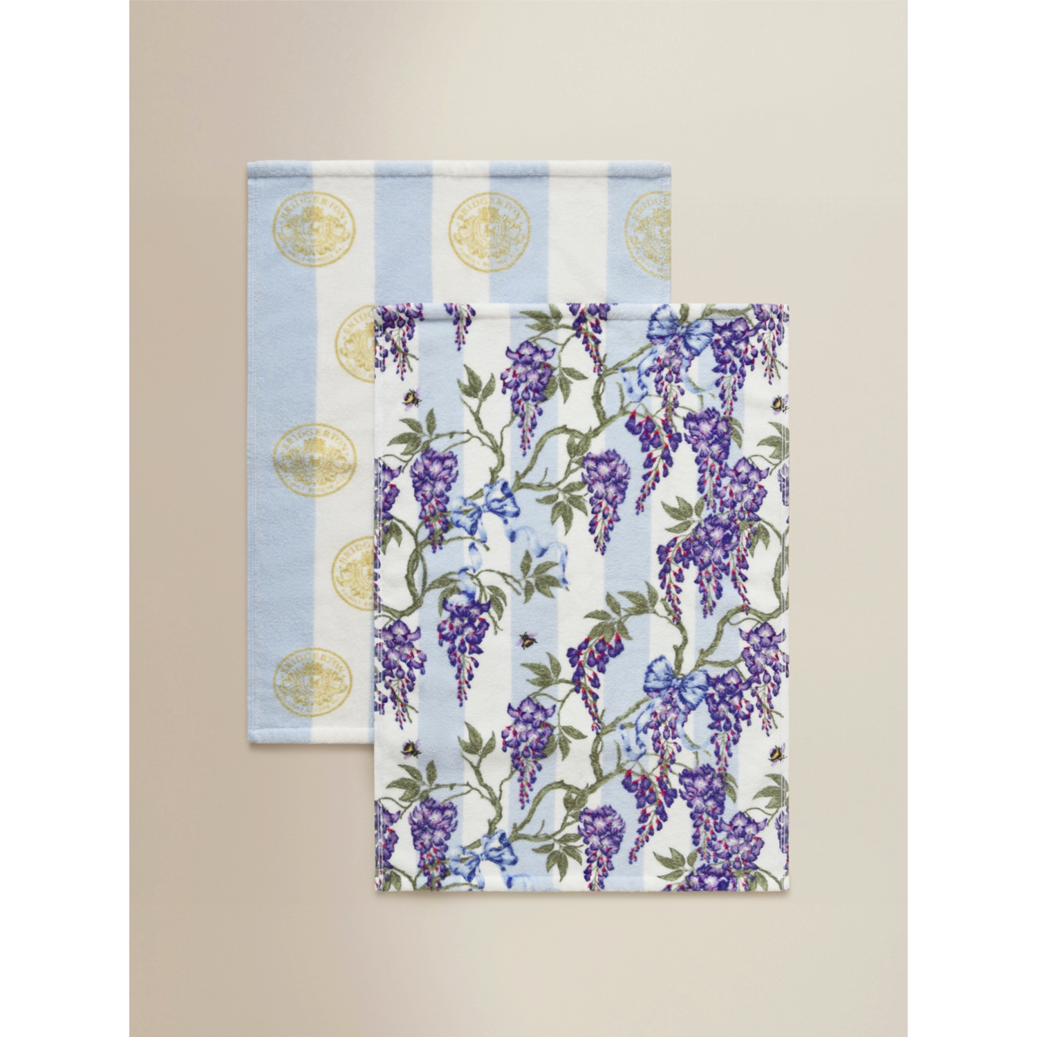 George Blue Bridgerton Floral Guest Towels - Set Of 2