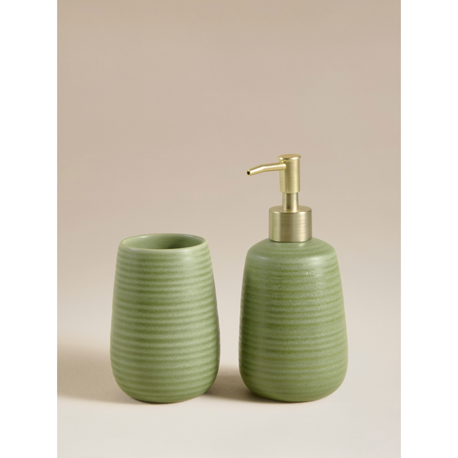 George Green Avocado Reactive Soap Dispenser & Tumbler - Set Of 2