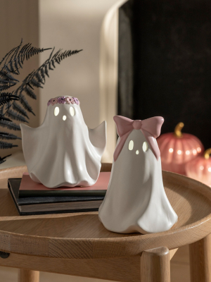 Stacey Solomon Pink Light Up Ghosts - Set of 2 | Halloween