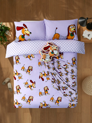 Toy Story Slinky Lilac Cotton Rich Reversible Duvet Set