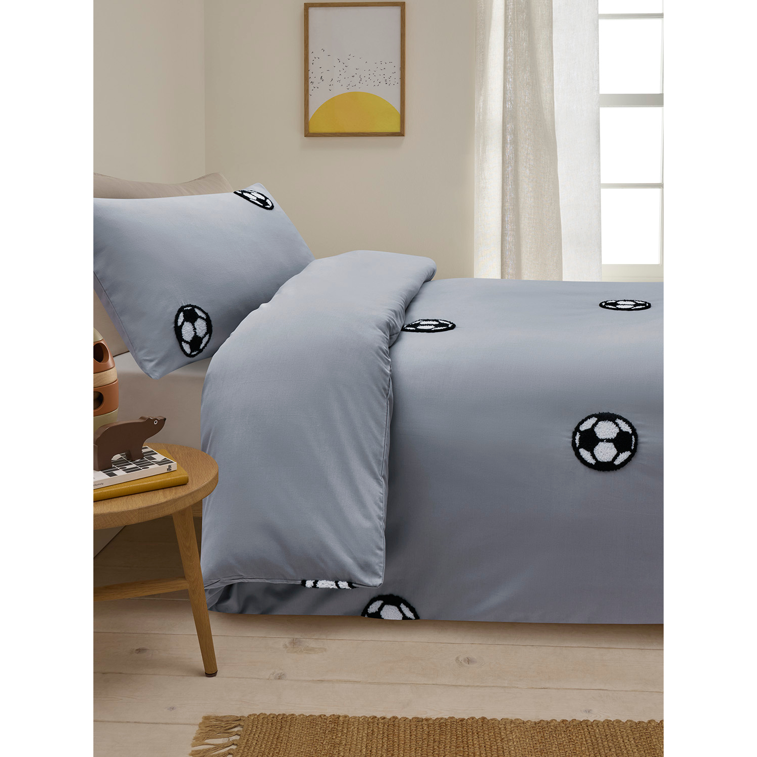 George Grey Football Tufted Reversible Duvet Set