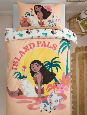 Disney Moana Peach Reversible Duvet Set
