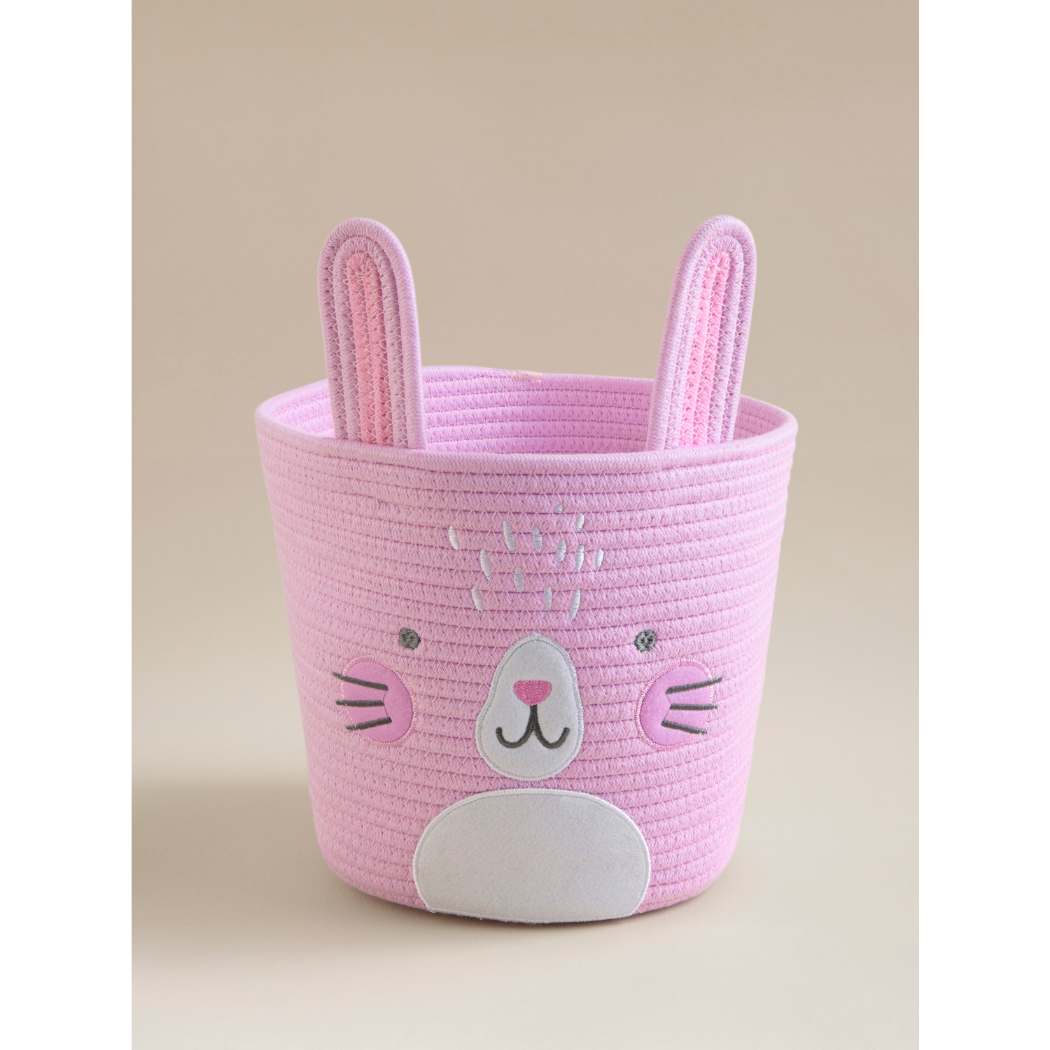 George Pink Bunnies Rope Storage