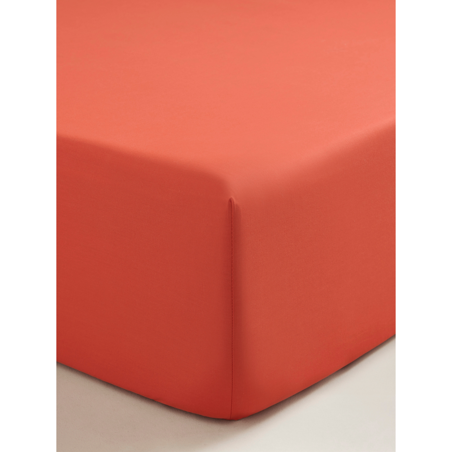 George Red Plain Fitted Sheet