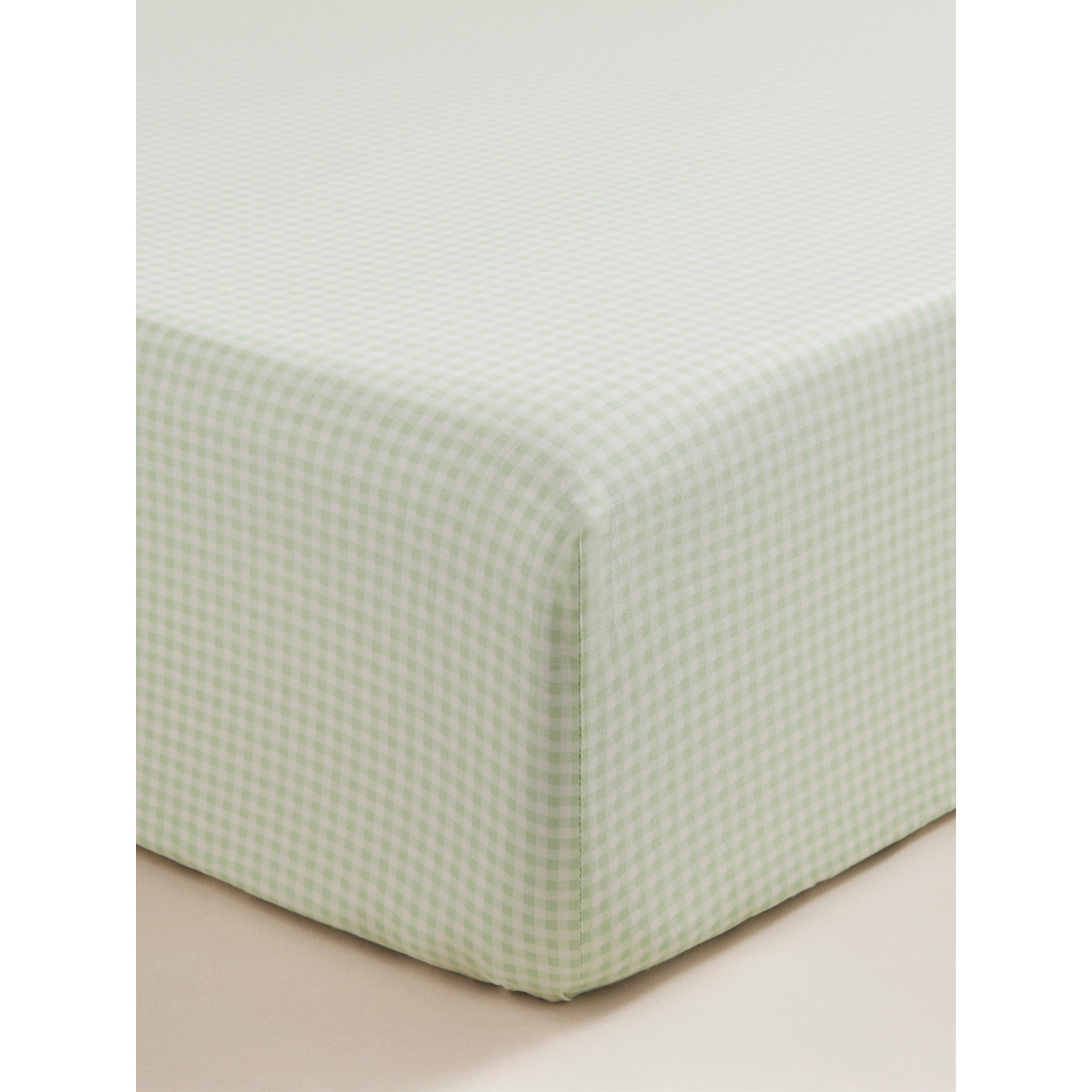 George Green & White Gingham Fitted Sheet