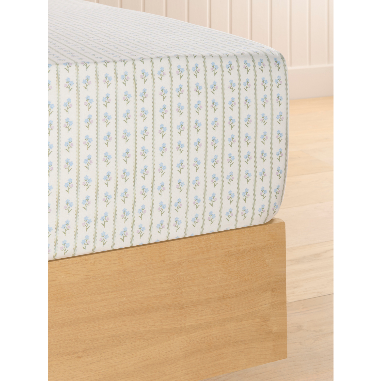 George Multi Stacey Solomon Vintage Floral Striped Cotton Fitted Sheet