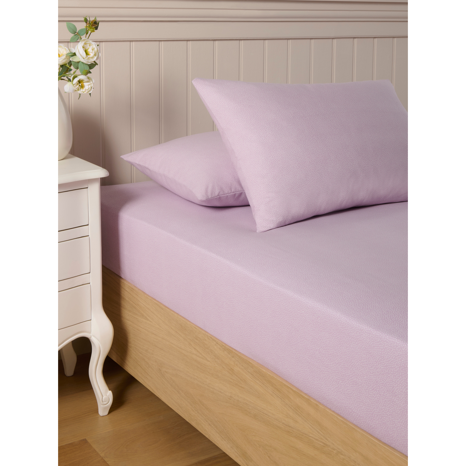 George White & Lilac Stacey Solomon Lilac Mini Spot Cotton Pillowcase Pair