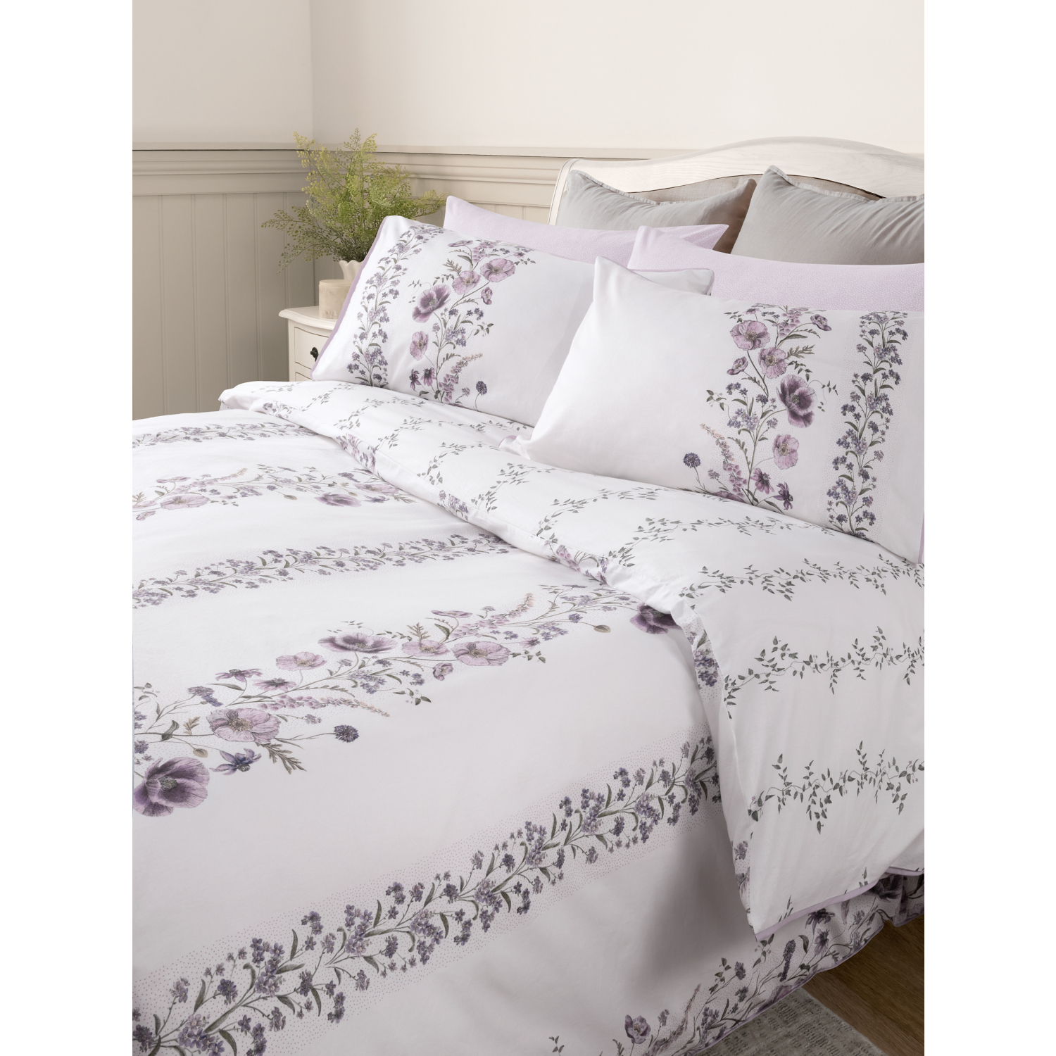 George Lilac Stacey Solomon Blue Wildflowers Cotton Duvet Set