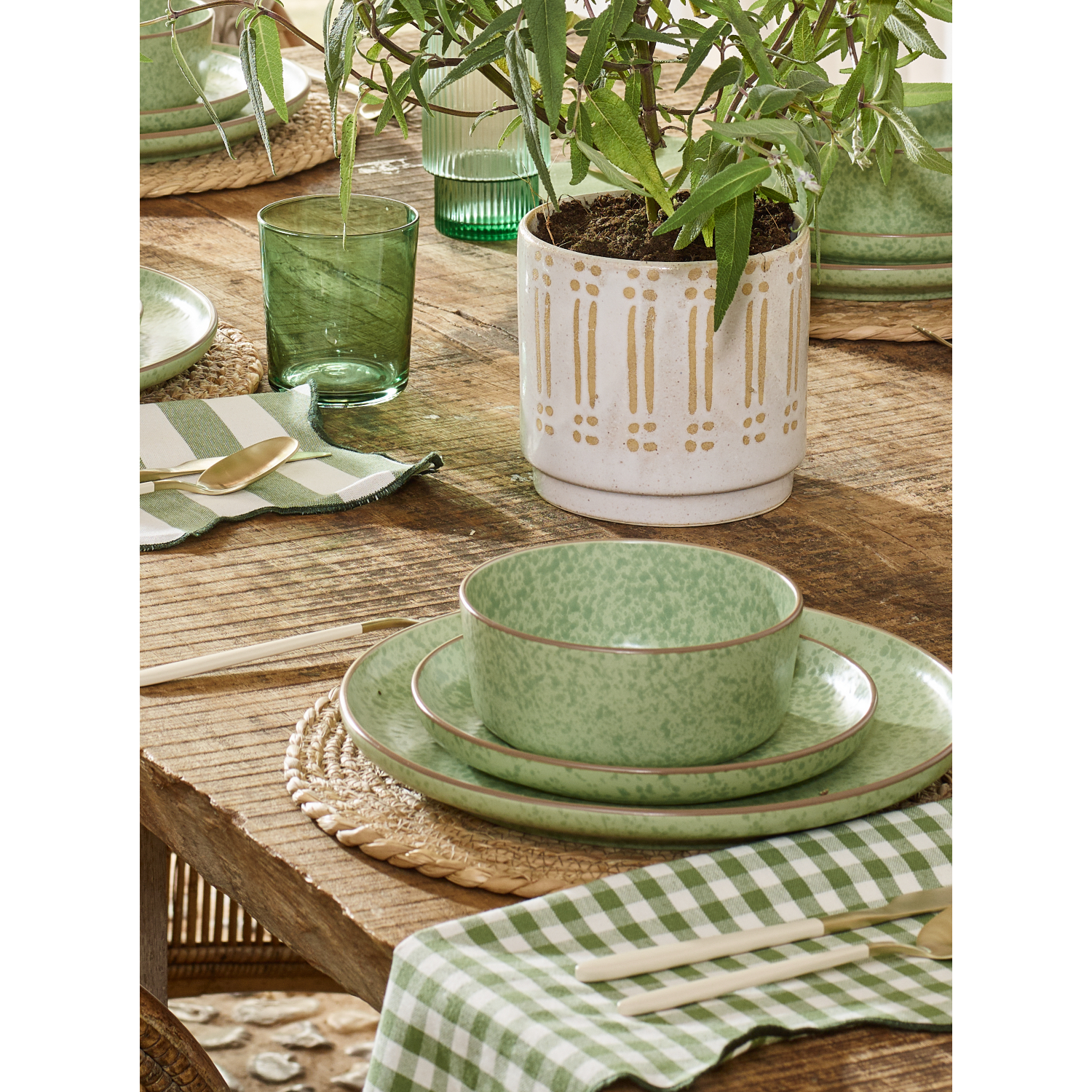 George Green Concrete Dinner Set 12 Piece