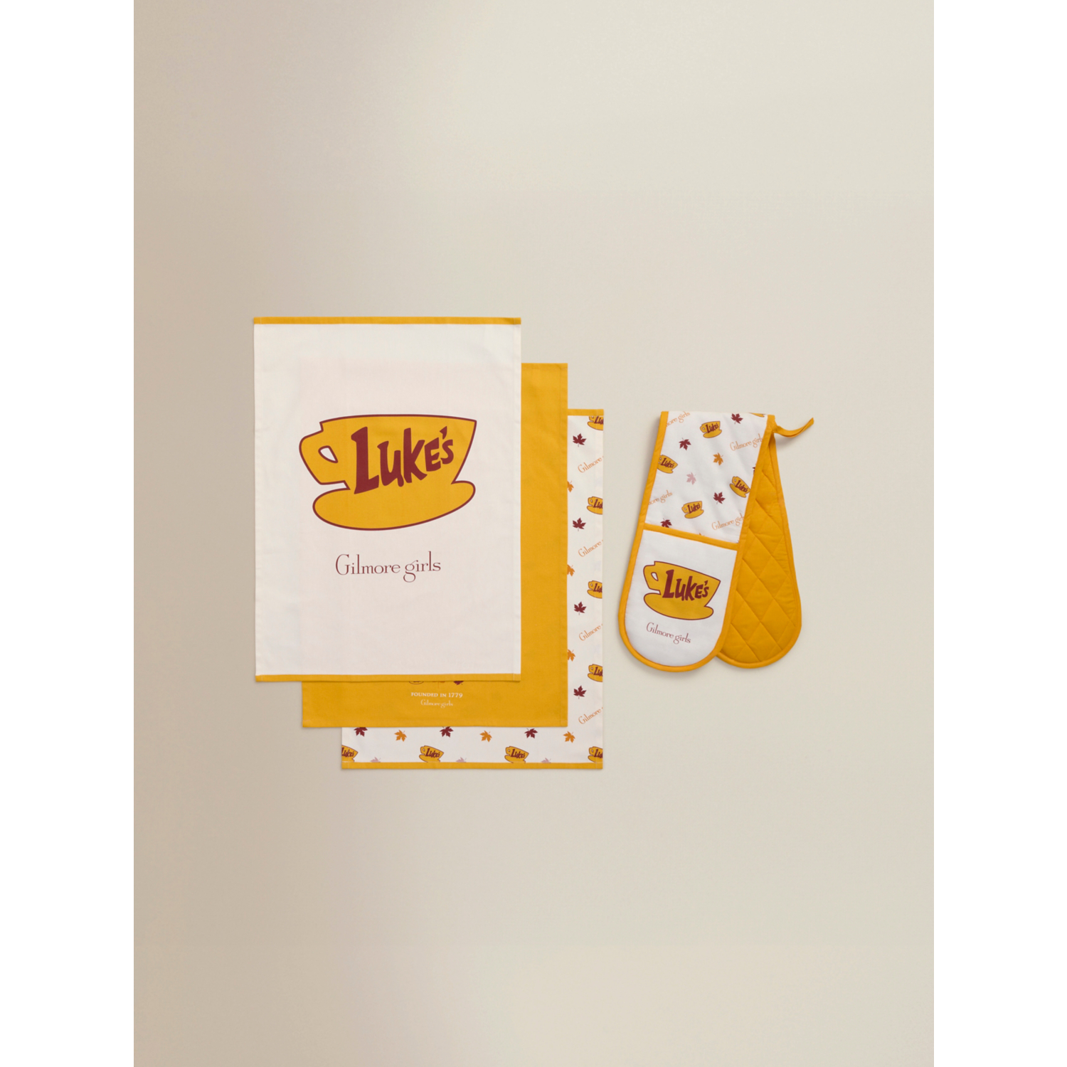 George Multi Gilmore Girls Tea Towels & Oven Glove Set