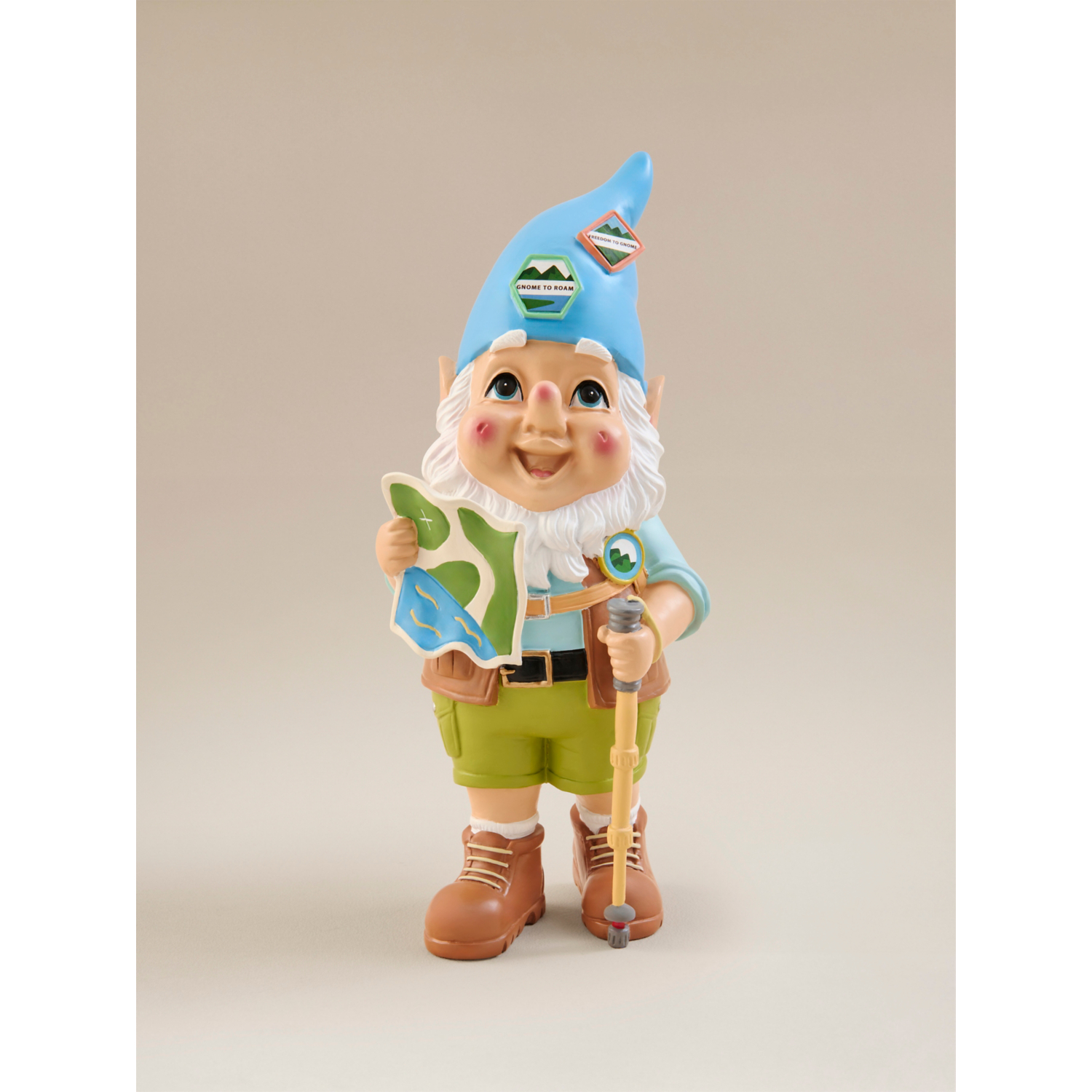 George Multi Hiking Gnome Garden Ornament
