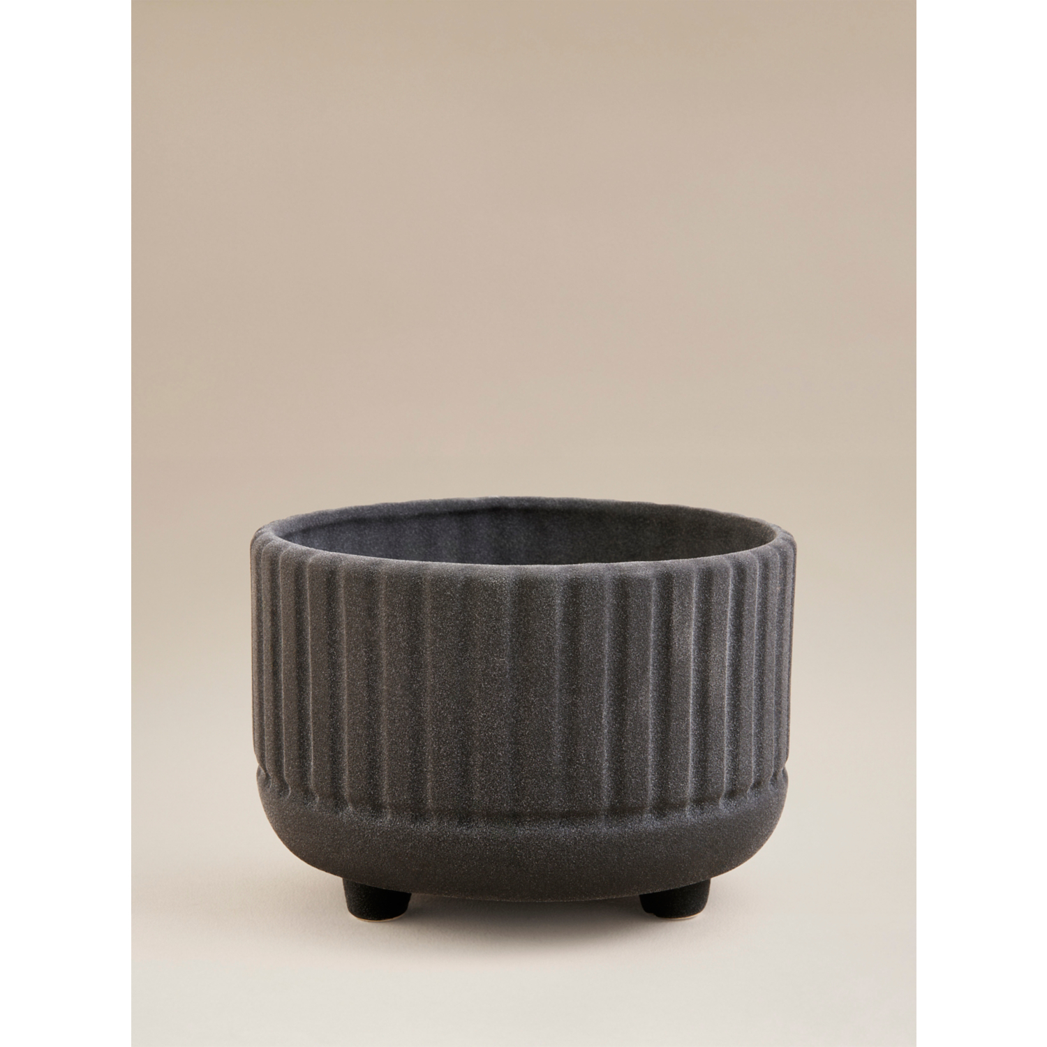George Grey Ribbed Ceramic Planter