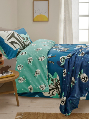 Star Wars The Mandalorian Blue Reversible Duvet Set
