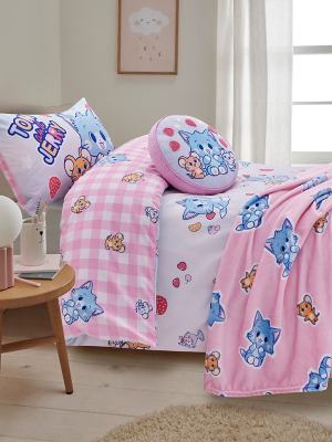 Tom & Jerry Gokko Pink & Purple Reversible Duvet Set