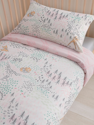 Disney Bambi Pink Reversible Toddler Duvet Set
