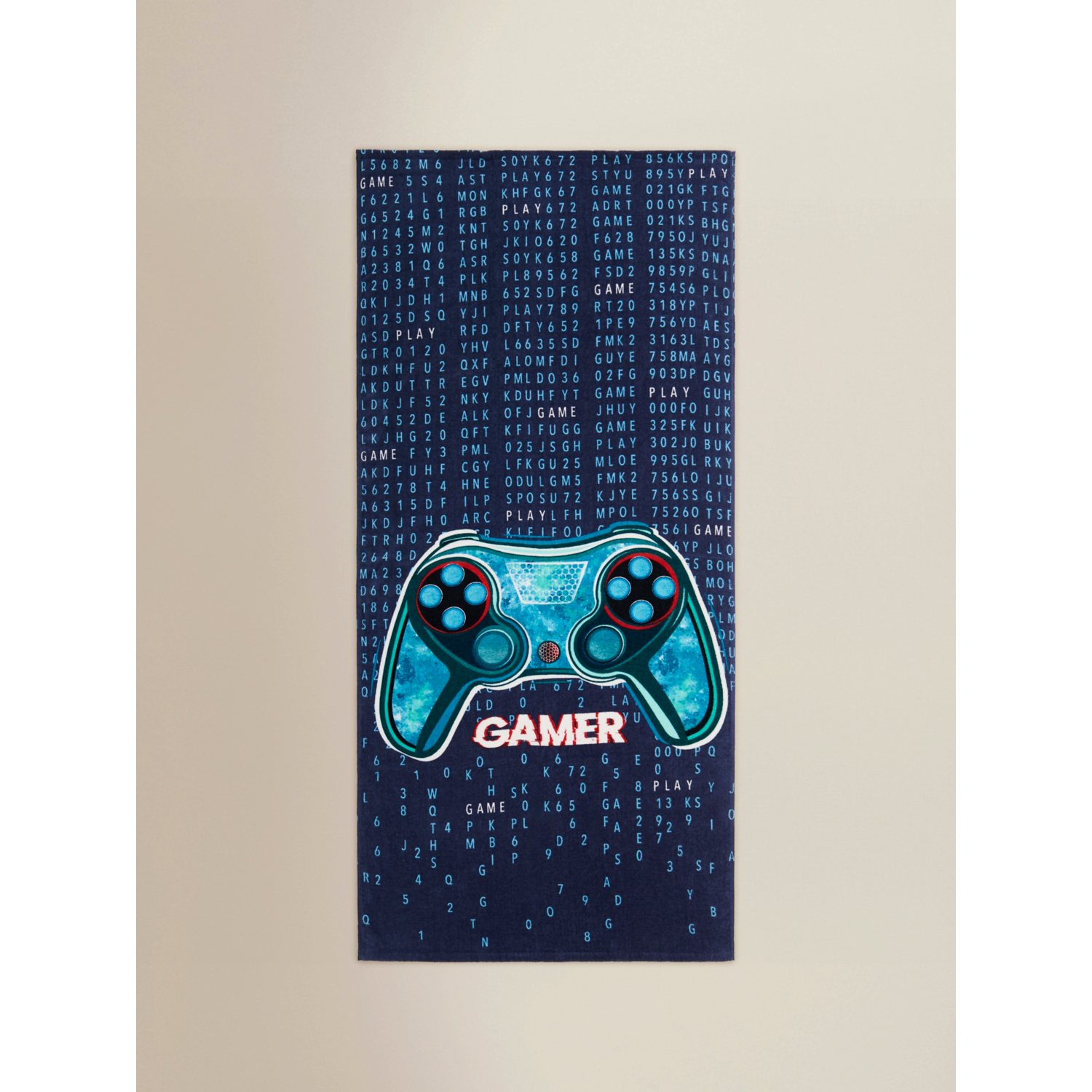 George Navy Gaming Printed Beach Towel
