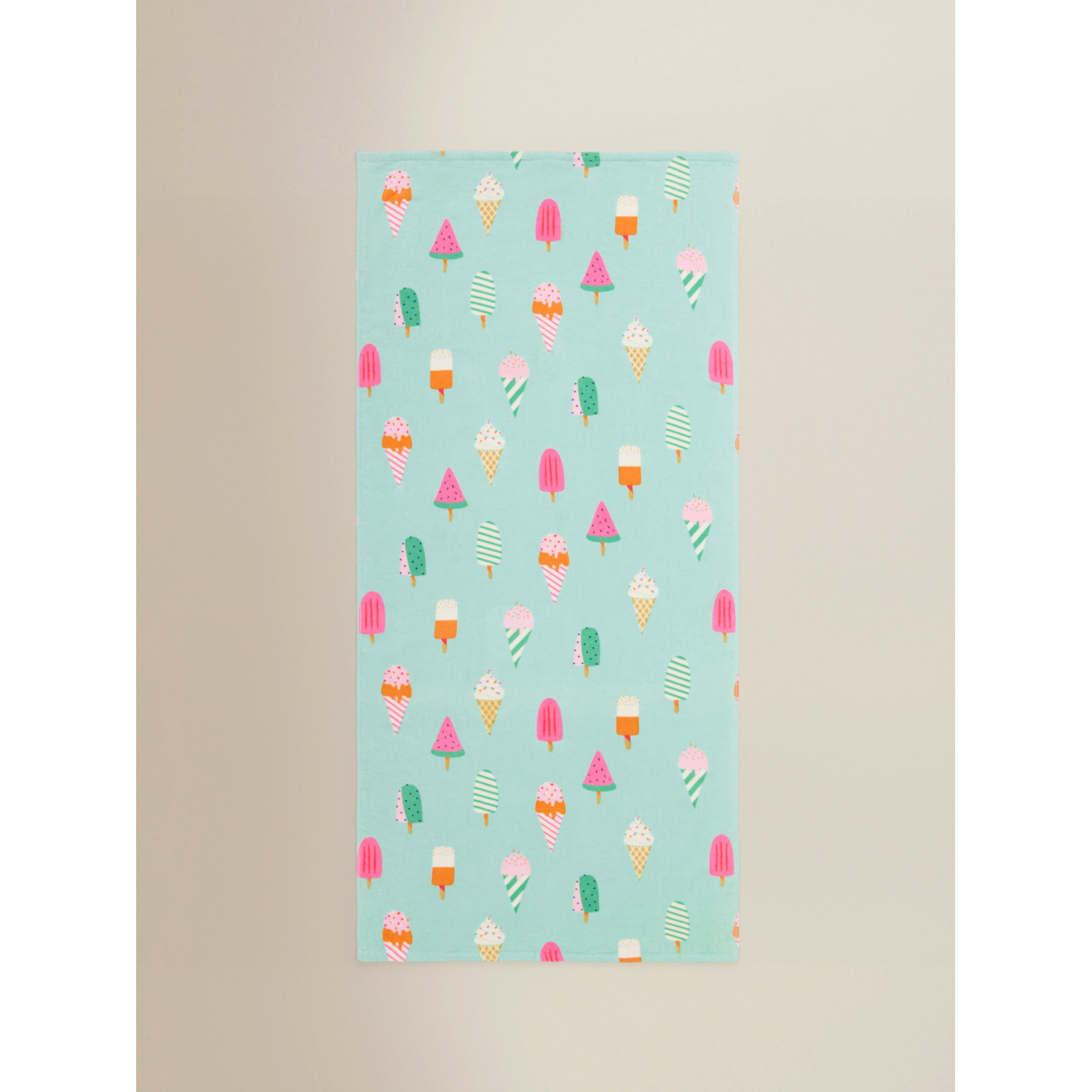 George Blue Ice Cream Printed Beach Towel