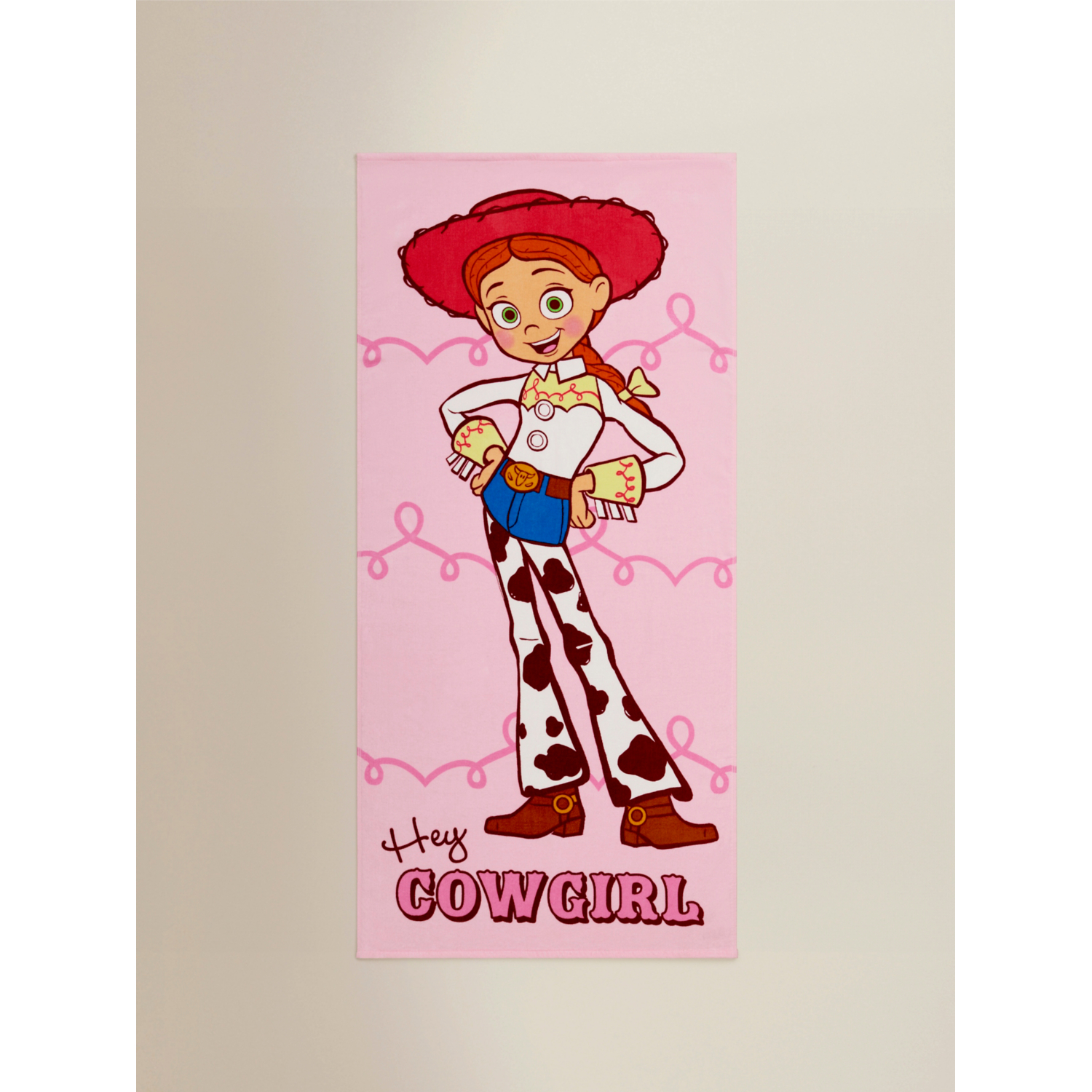 Disney Pink Toy Story Jessie Cowgirl Cotton Beach Towel