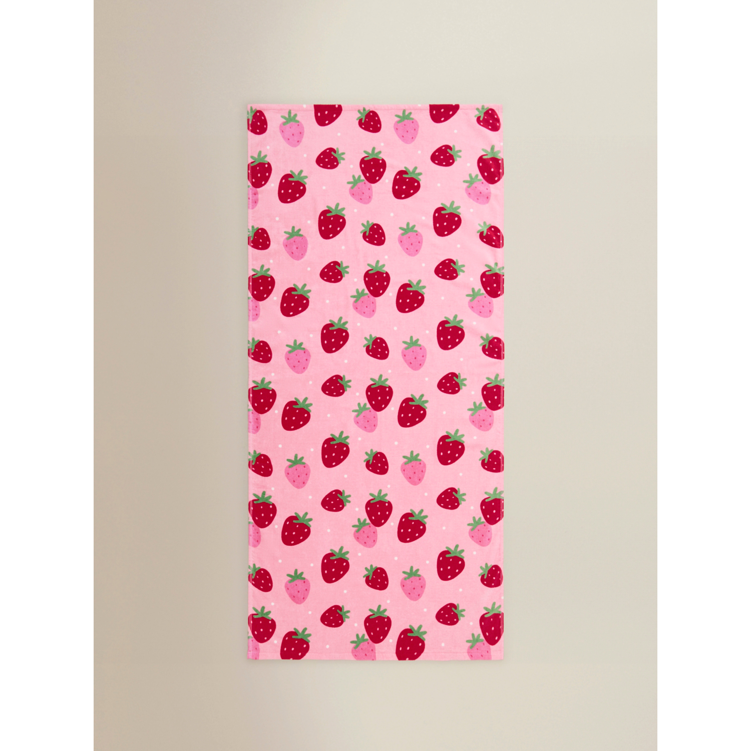 George Pink Strawberry Printed Beach Towel