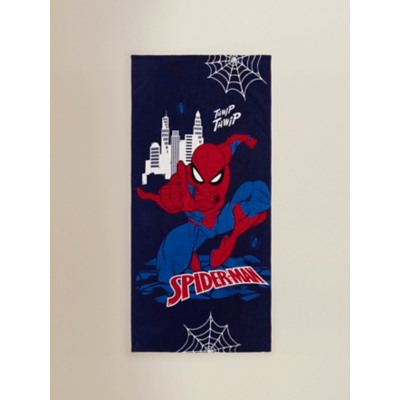 George Marvel Spider-Man Print Navy Cotton Beach Towel - Navy