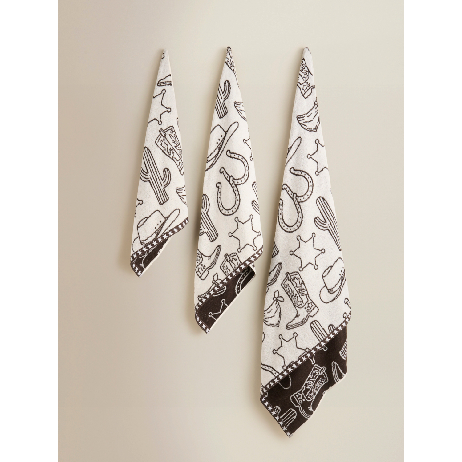 George Multi Cowboy Icons Cotton Towel Range