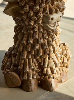 Brown Highland Cow Resin Side Table | Outdoor & Garden | George at