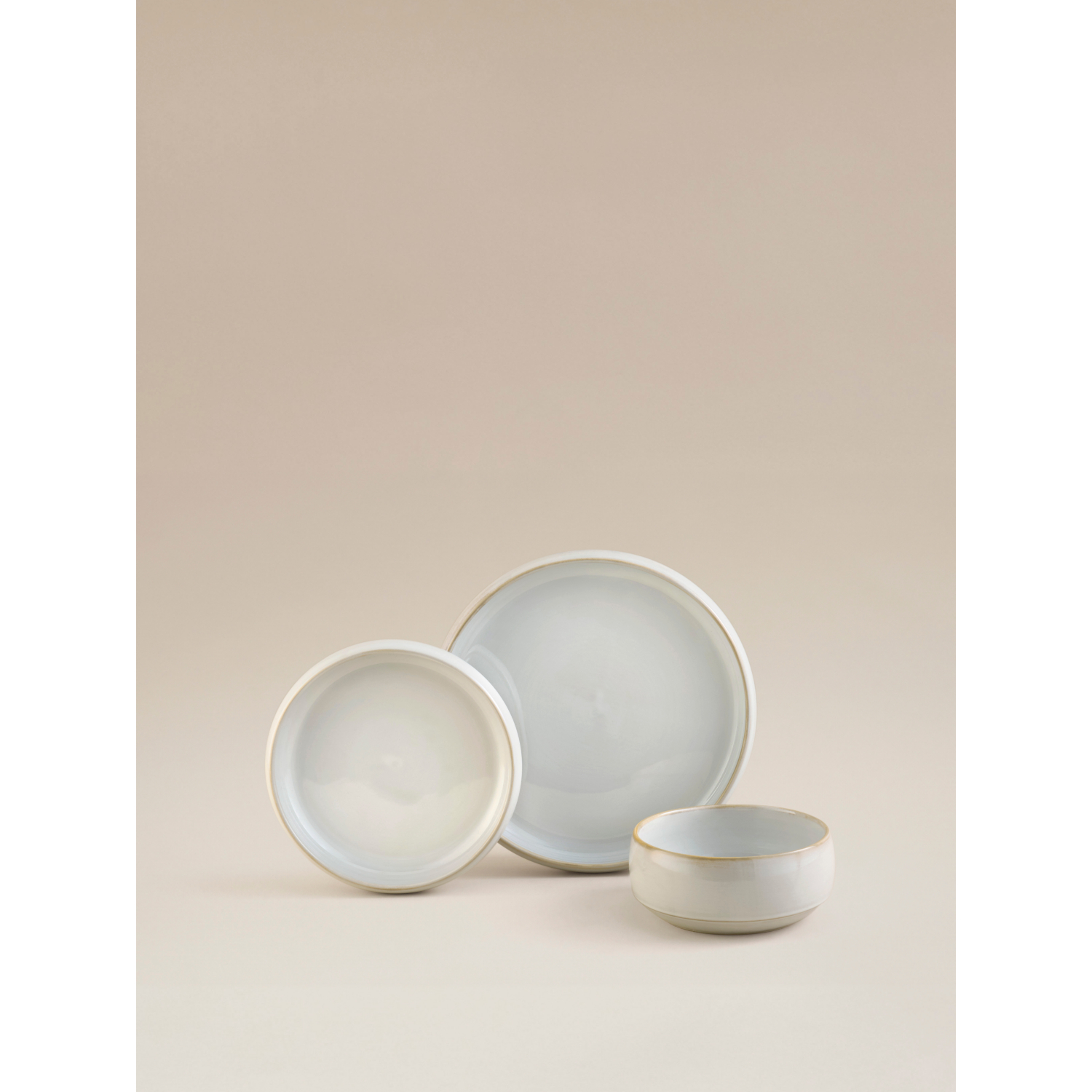 George White Reactive Glaze Dinner Set 12 Piece