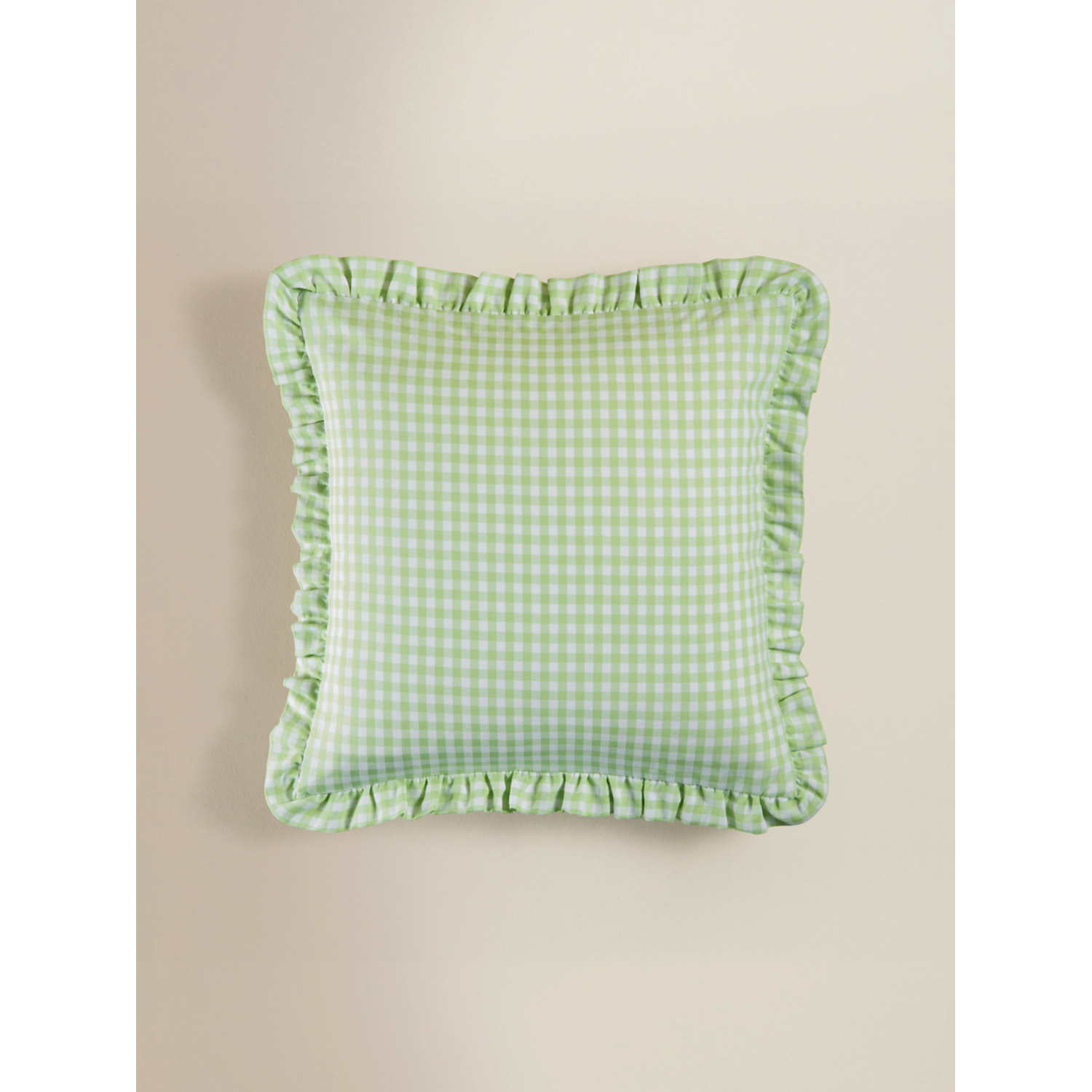 George Green Gingham Frill Cushion