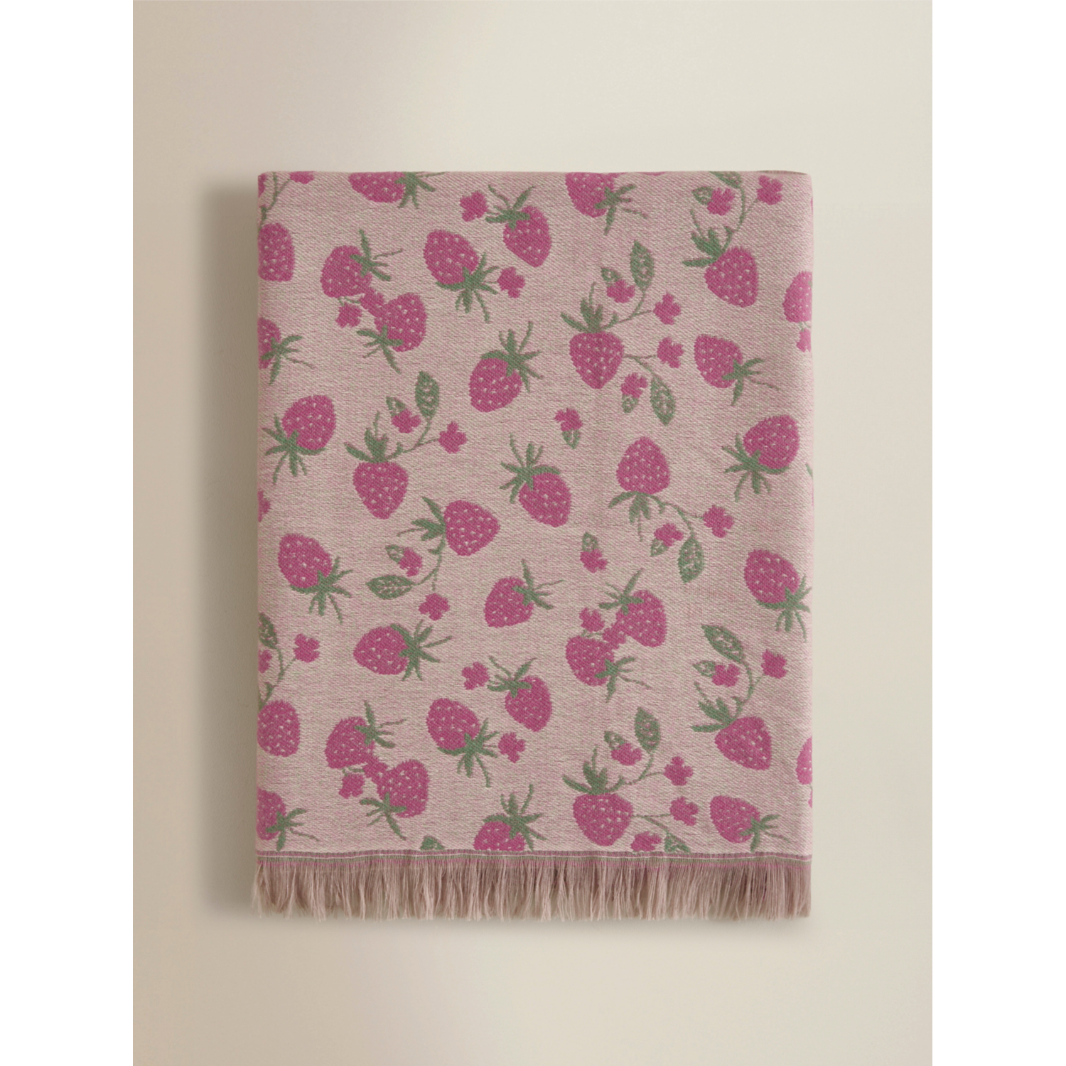 George Multi Strawberry Super-Soft Woven Throw - 120 X 150 Cm