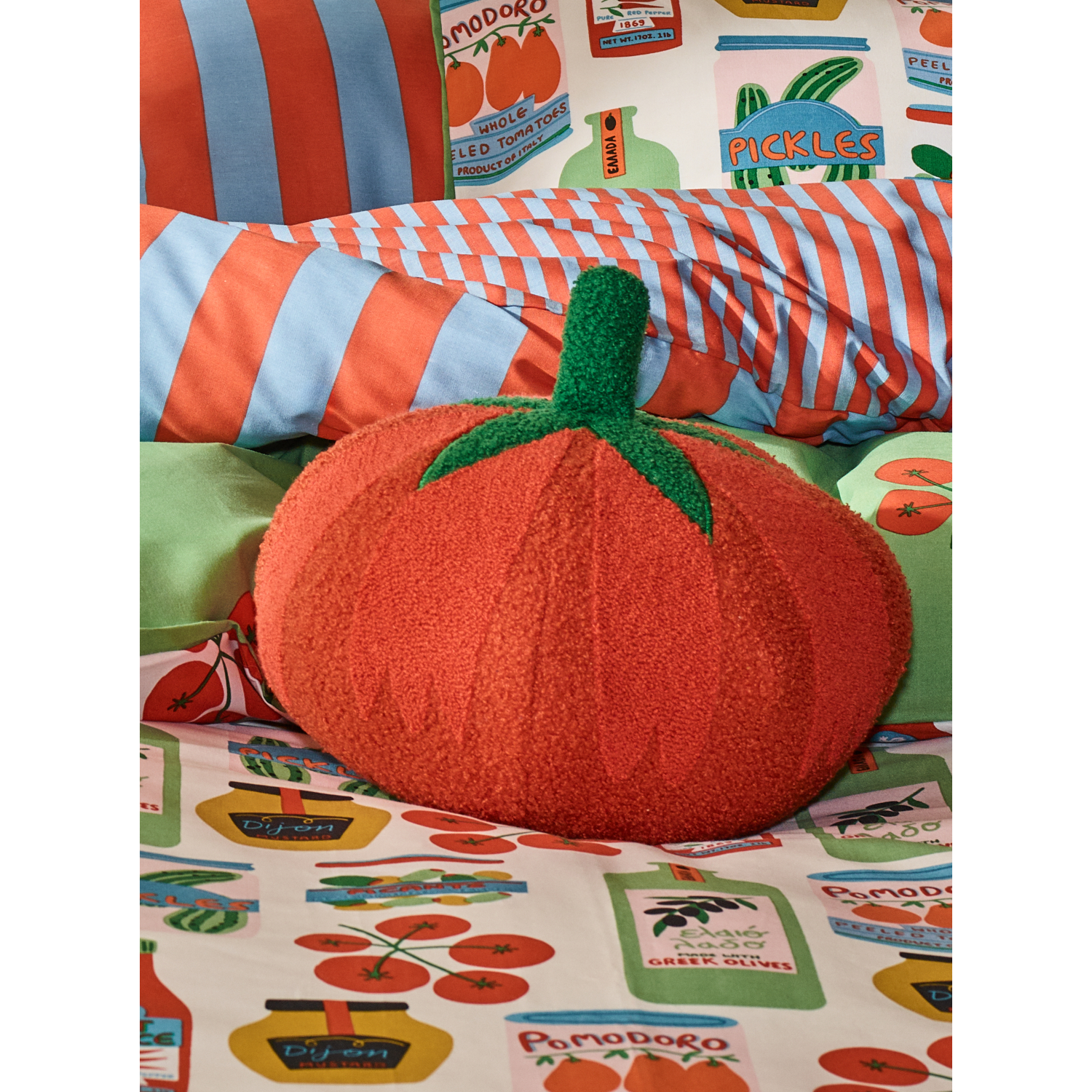 George Red Tomato-Shaped Cushion