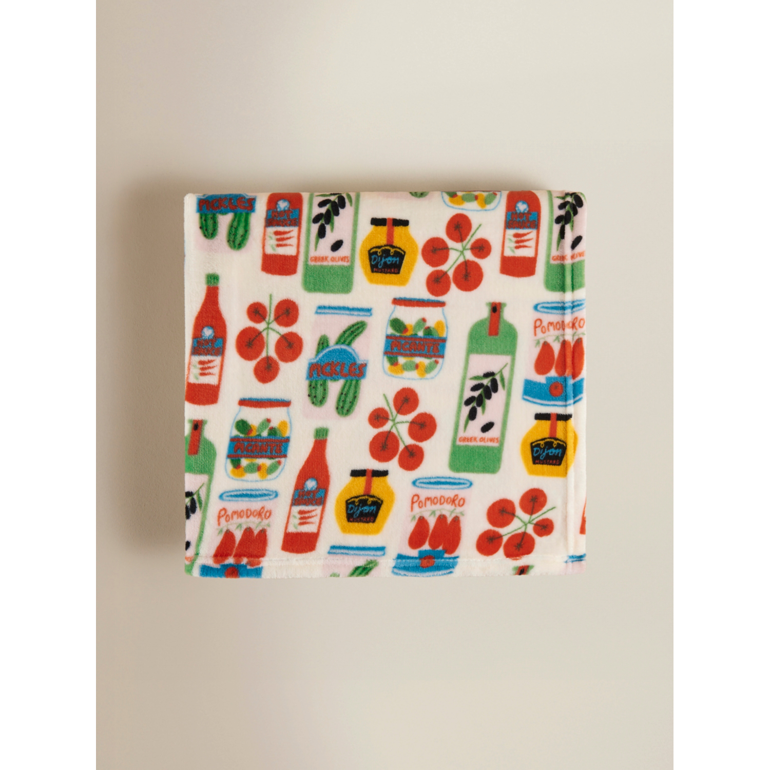 George Multi Grocery Items Super-Soft Throw - 150 X 120Cm