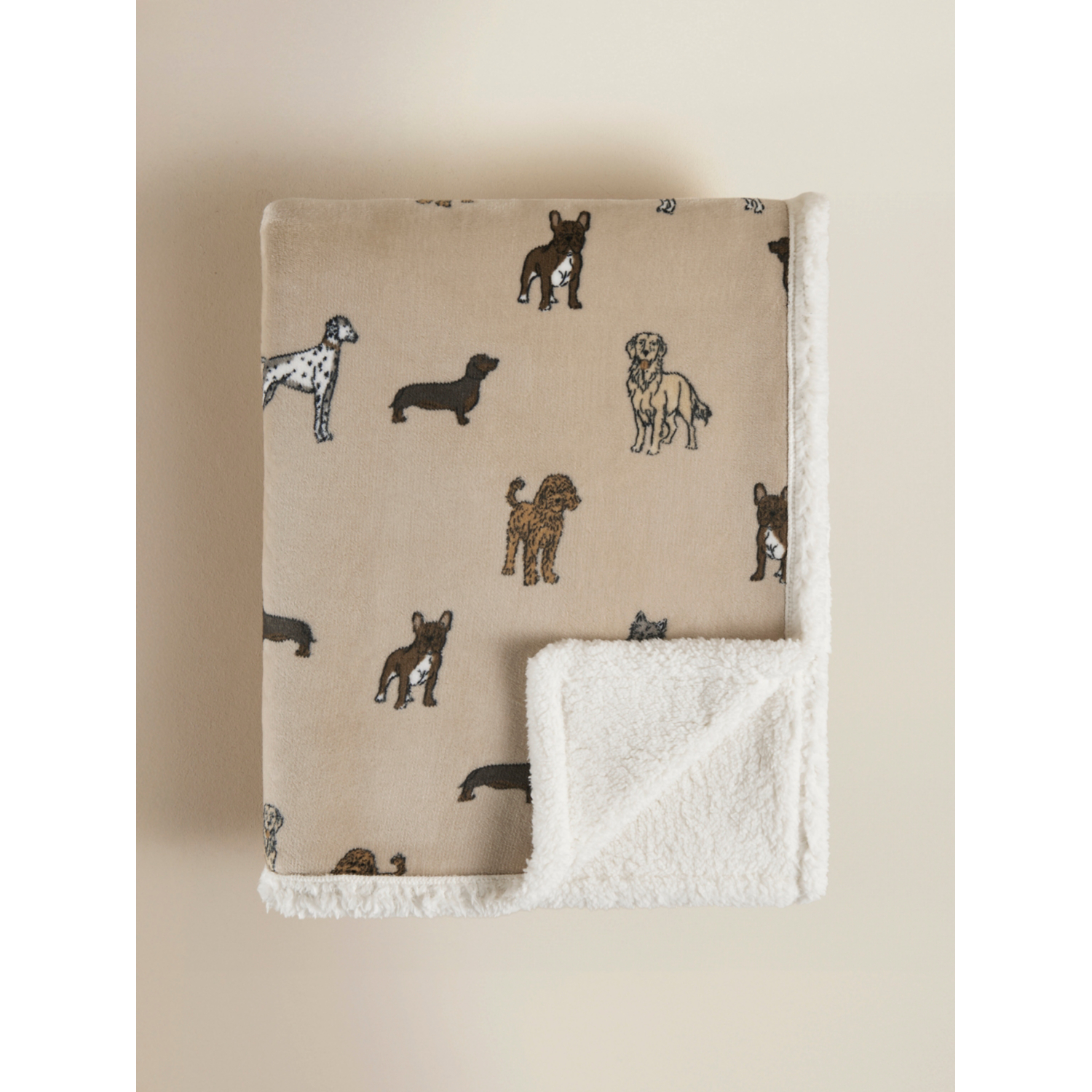 George Multi Dog Sherpa Throw - 150 X 120Cm