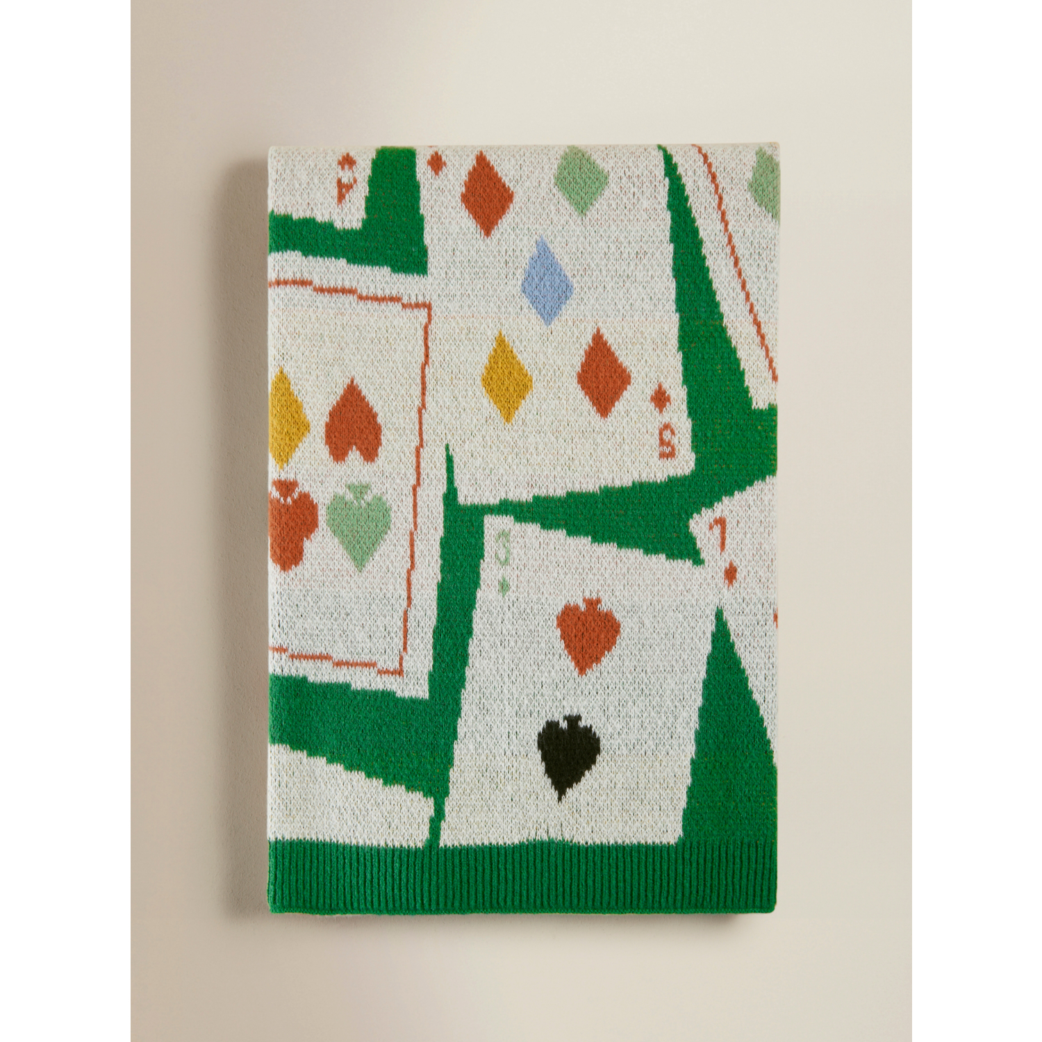 George Green Knitted Playing Cards Throw - 150 X 120Cm