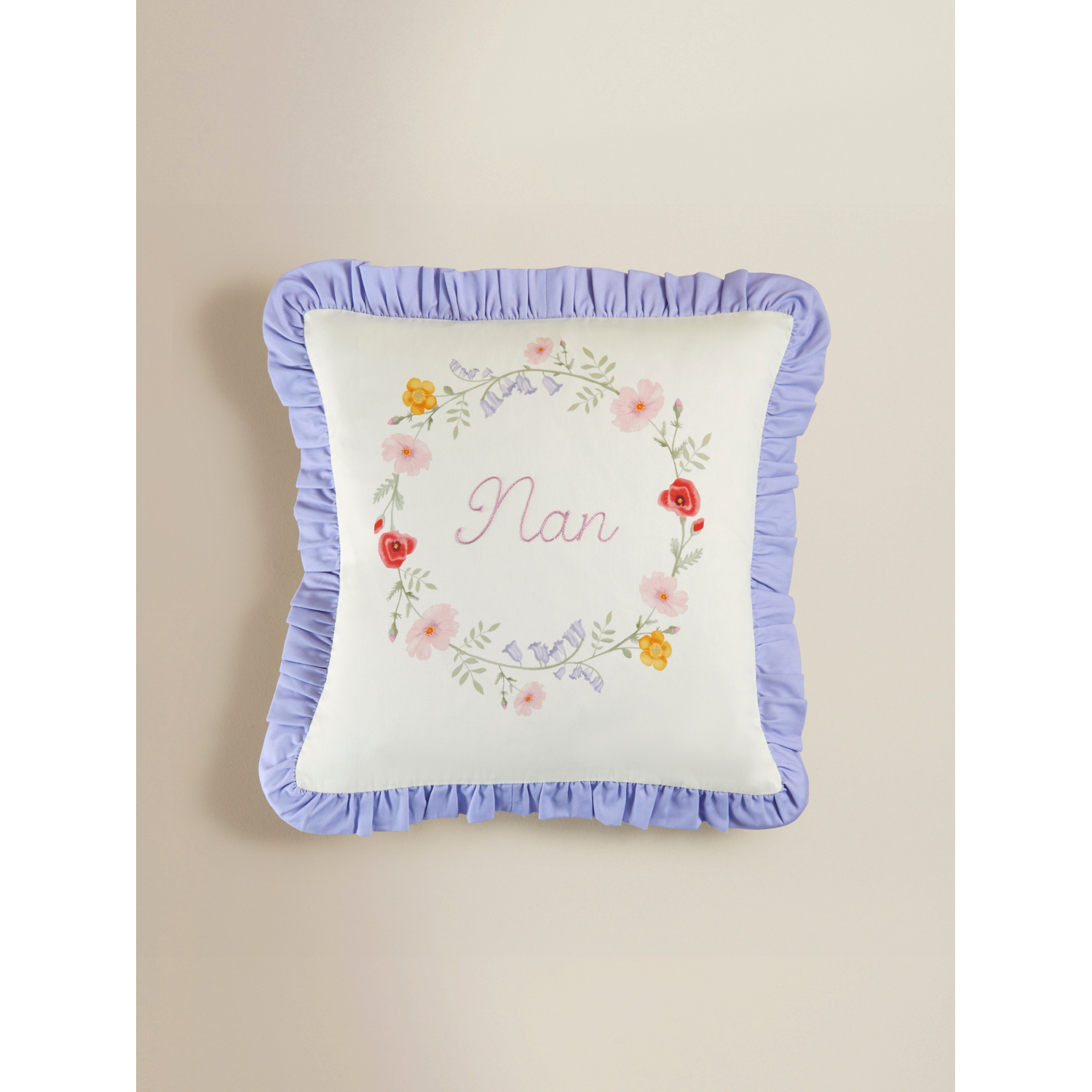 George Pink Nan Slogan Cushion