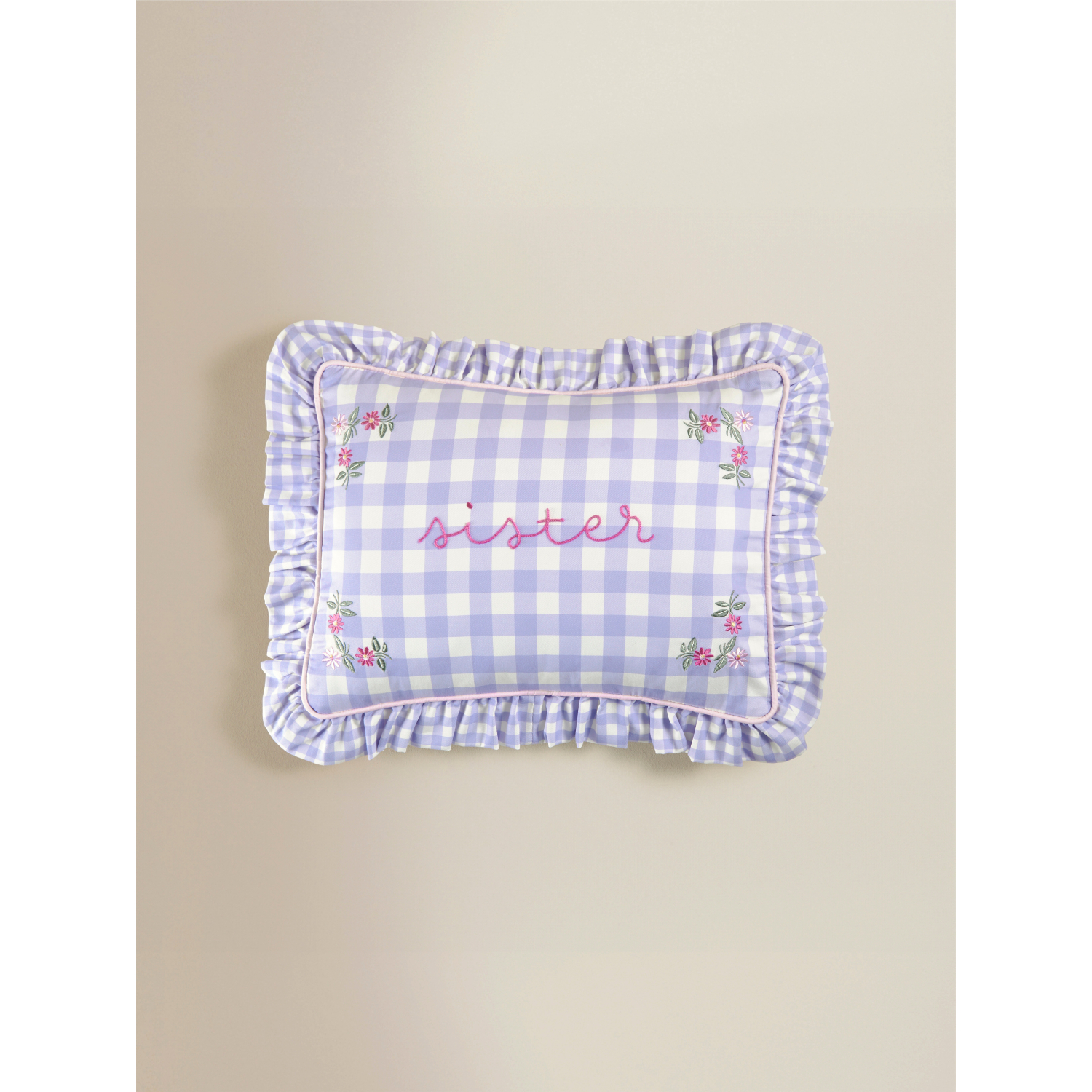 George Pink Sister Slogan Cushion