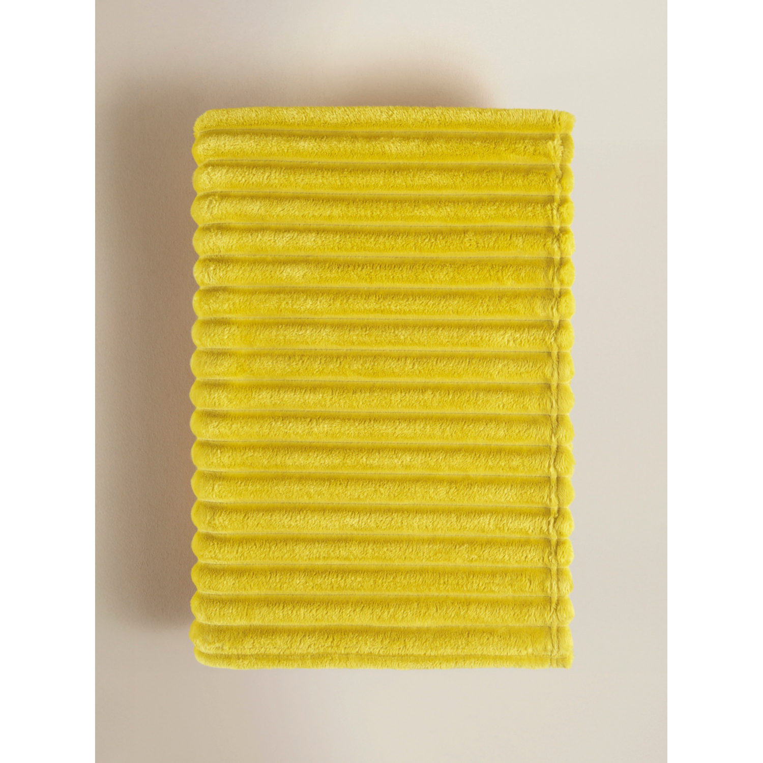 George Yellow Ribbed Super Soft Throw - 150Cm X 120Cm