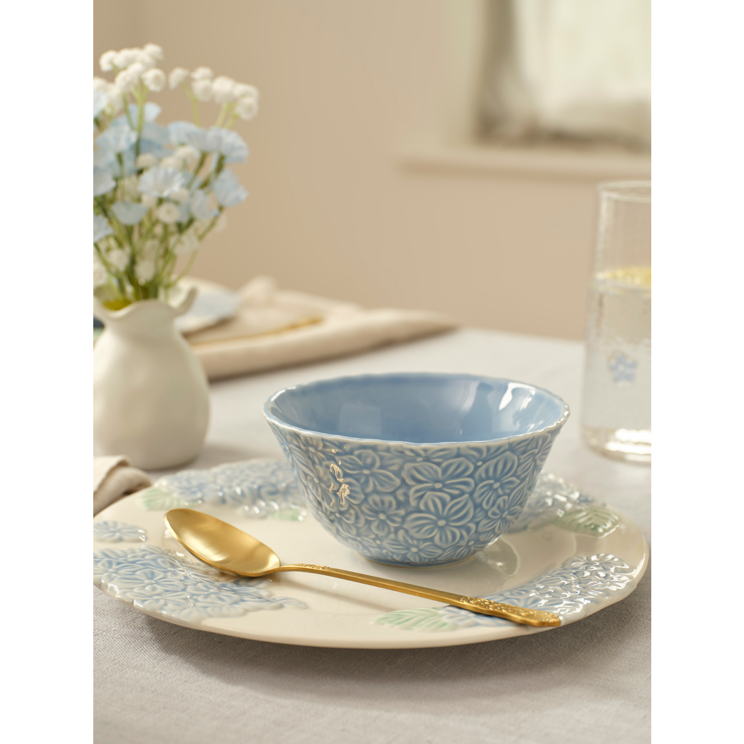 George Blue & White Stacey Solomon Hydrangea Flower Cereal Bowl