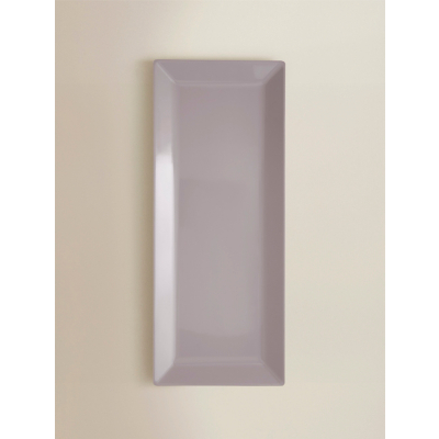 Grey Rectangular Plastic Platter