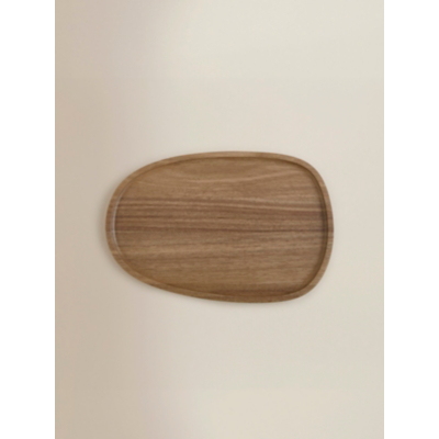 George Natural Brown Wooden Oval Platter - Natural Brown